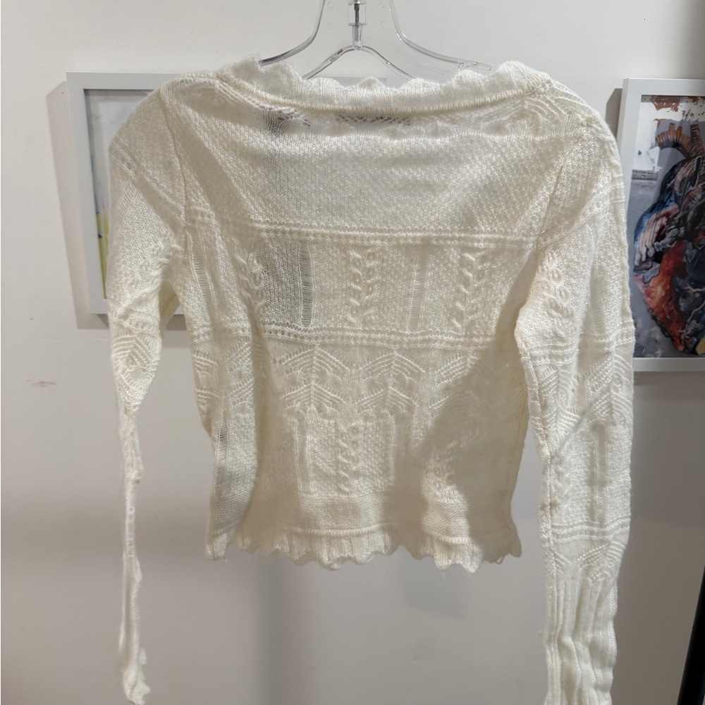 All Saints Women's Cream Knit Vanessa Jumper Sweater - Picture 3 of 3
